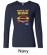 Ford Mustang Shirt Who's The Boss 302 Ladies Long Sleeve Tee T-Shirt
