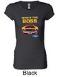 Ford Mustang Shirt Who's The Boss 302 Ladies Longer Length Tee T-Shirt