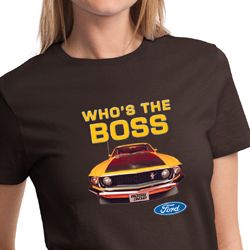 Ford Mustang Shirt Who's The Boss 302 Ladies Tee T-Shirt Ford Mustang Shirt Who's The Boss 302 Ladies Tee T-Shirt
