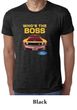 Ford Mustang Shirt Who's The Boss 302 Mens Burnout Tee T-Shirt