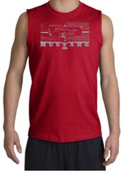 Ford Mustang Shooter - Legend Honeycomb Grille Adult Red Muscle Shirt