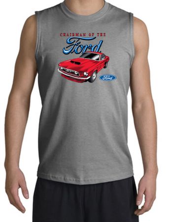 Ford Mustang Shooter Shirt - Chairman Of The Ford Adult Sports Grey
