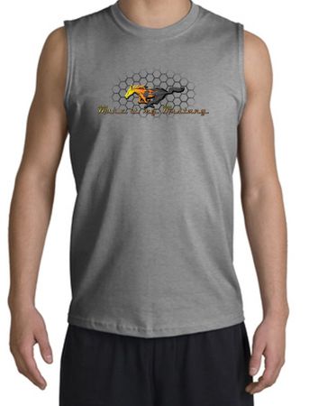 Ford Mustang Shooter Shirt - Make It My Grill Sports Grey Muscle Shirt