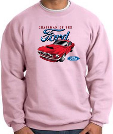 Ford Mustang Sweatshirt - Chairman Of The Ford Adult Pink Sweat Shirt