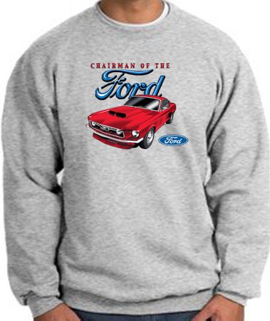 Ford Mustang Sweatshirt Chairman Of The Ford Heather Grey Sweat Shirt