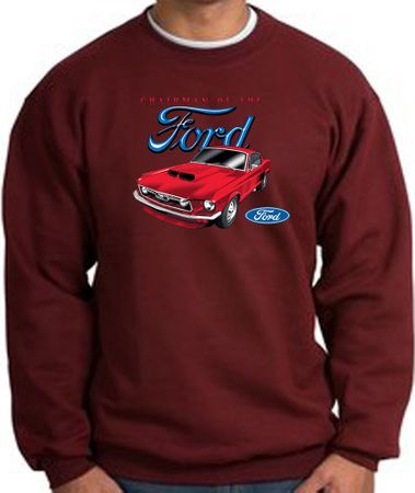 Ford Mustang Sweatshirt - Chairman Of The Ford Maroon Sweat Shirt