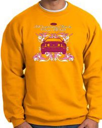 Ford Mustang Sweatshirt - Girls Run Wild Adult Gold Sweat Shirt Ford Mustang Sweatshirt - Girls Run Wild Adult Gold Sweat Shirt
