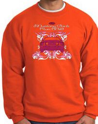 Ford Mustang Sweatshirt - Girls Run Wild Adult Orange Sweat Shirt Ford Mustang Sweatshirt - Girls Run Wild Adult Orange Sweat Shirt