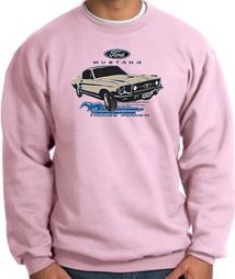Ford Mustang Sweatshirt - Horsepower Adult Pink Sweat Shirt