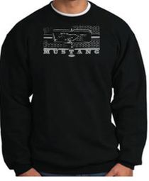Ford Mustang Sweatshirt Legend Honeycomb Grille Black Sweat Shirt Ford Mustang Sweatshirt Legend Honeycomb Grille Black Sweat Shirt