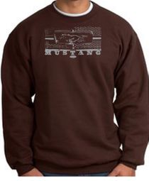 Ford Mustang Sweatshirt Legend Honeycomb Grille Brown Sweat Shirt Ford Mustang Sweatshirt Legend Honeycomb Grille Brown Sweat Shirt