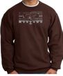 Ford Mustang Sweatshirt Legend Honeycomb Grille Brown Sweat Shirt