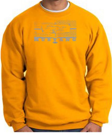 Ford Mustang Sweatshirt Legend Honeycomb Grille Gold Sweat Shirt