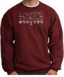 Ford Mustang Sweatshirt Legend Honeycomb Grille Maroon Sweat Shirt
