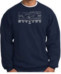 Ford Mustang Sweatshirt Legend Honeycomb Grille Navy Sweat Shirt Ford Mustang Sweatshirt Legend Honeycomb Grille Navy Sweat Shirt