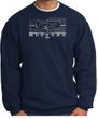 Ford Mustang Sweatshirt Legend Honeycomb Grille Navy Sweat Shirt