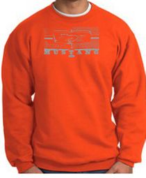 Ford Mustang Sweatshirt Legend Honeycomb Grille Orange Sweat Shirt Ford Mustang Sweatshirt Legend Honeycomb Grille Orange Sweat Shirt