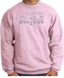 Ford Mustang Sweatshirt Legend Honeycomb Grille Pink Sweat Shirt Ford Mustang Sweatshirt Legend Honeycomb Grille Pink Sweat Shirt