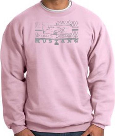 Ford Mustang Sweatshirt Legend Honeycomb Grille Pink Sweat Shirt