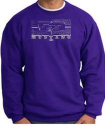 Ford Mustang Sweatshirt Legend Honeycomb Grille Purple Sweat Shirt Ford Mustang Sweatshirt Legend Honeycomb Grille Purple Sweat Shirt