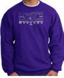 Ford Mustang Sweatshirt Legend Honeycomb Grille Purple Sweat Shirt