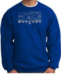 Ford Mustang Sweatshirt Legend Honeycomb Grille Royal Sweat Shirt Ford Mustang Sweatshirt Legend Honeycomb Grille Royal Sweat Shirt