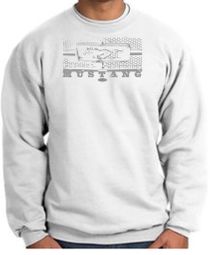 Ford Mustang Sweatshirt Legend Honeycomb Grille White Sweat Shirt Ford Mustang Sweatshirt Legend Honeycomb Grille White Sweat Shirt