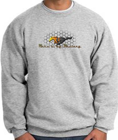 Ford Mustang Sweatshirt -Make It My Grill Athletic Heather Sweat Shirt