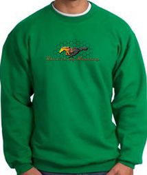 Ford Mustang Sweatshirt - Make It My Grill Kelly Green Sweat Shirt