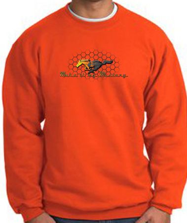 Ford Mustang Sweatshirt - Make It My Mustang Grill Orange Sweat Shirt