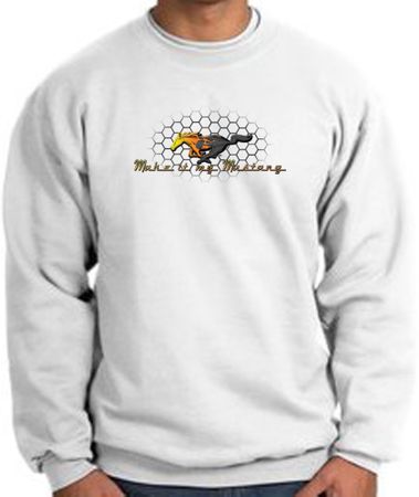 Ford Mustang Sweatshirt - Make It My Mustang Grill White Sweat Shirt