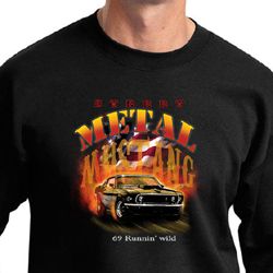 Ford Mustang Sweatshirt Street Metal 69 Runnin Wild Sweatshirt