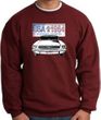 Ford Mustang Sweatshirt - USA 1964 Country Adult Maroon Sweat Shirt