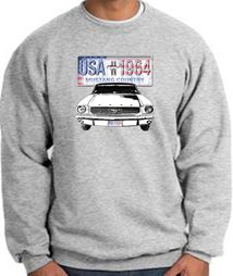 Ford Mustang Sweatshirt USA 1964 Country Athletic Heather Sweat Shirt Ford Mustang Sweatshirt USA 1964 Country Athletic Heather Sweat Shirt