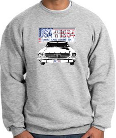 Ford Mustang Sweatshirt USA 1964 Country Athletic Heather Sweat Shirt