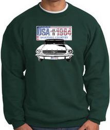 Ford Mustang Sweatshirt USA 1964 Country Dark Green Sweat Shirt Ford Mustang Sweatshirt USA 1964 Country Dark Green Sweat Shirt