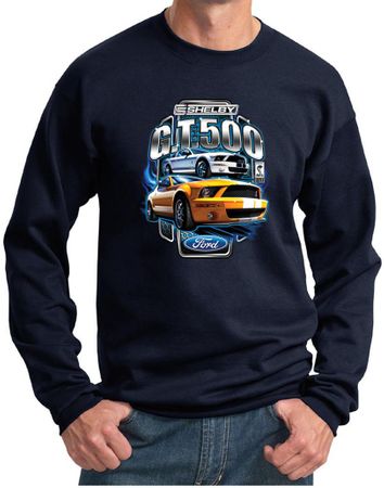 Ford Mustang Sweatshirt Yellow and White GT 500 Sweatshirt
