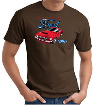 Ford Mustang T-Shirt - Chairman Of The Ford Adult Brown Tee