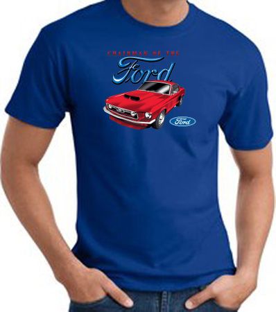 Ford Mustang T-Shirt - Chairman Of The Ford Adult Royal Tee