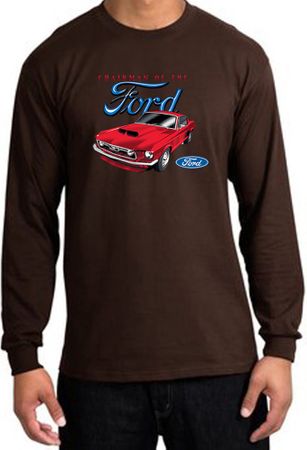 Ford Mustang T-Shirt Chairman Of The Ford Long Sleeve Shirt Brown