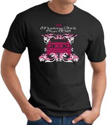 Ford Mustang T-Shirt - Girls Run Wild Adult Black Tee Shirt Ford Mustang T-Shirt - Girls Run Wild Adult Black Tee Shirt