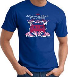 Ford Mustang T-Shirt - Girls Run Wild Adult Royal Tee Shirt Ford Mustang T-Shirt - Girls Run Wild Adult Royal Tee Shirt