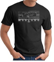 Ford Mustang T-Shirt - Legend Honeycomb Grille Adult Black Tee Ford Mustang T-Shirt - Legend Honeycomb Grille Adult Black Tee