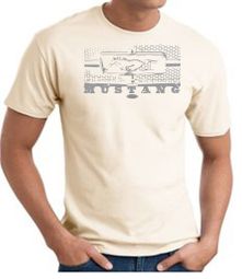Ford Mustang T-Shirt - Legend Honeycomb Grille Adult Natural Tee Ford Mustang T-Shirt - Legend Honeycomb Grille Adult Natural Tee