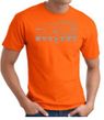 Ford Mustang T-Shirt - Legend Honeycomb Grille Adult Orange Tee