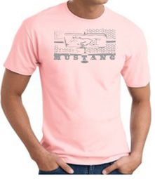 Ford Mustang T-Shirt - Legend Honeycomb Grille Adult Pink Tee Ford Mustang T-Shirt - Legend Honeycomb Grille Adult Pink Tee
