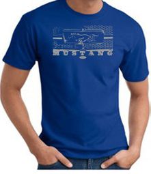 Ford Mustang T-Shirt - Legend Honeycomb Grille Adult Royal Tee Ford Mustang T-Shirt - Legend Honeycomb Grille Adult Royal Tee