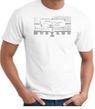 Ford Mustang T-Shirt - Legend Honeycomb Grille Adult White Tee