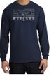 Ford Mustang T-Shirt - Legend Honeycomb Grille Long Sleeve Shirt Navy