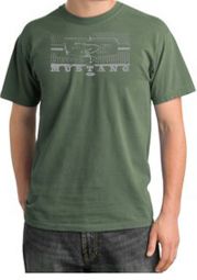 Ford Mustang T-Shirt Legend Honeycomb Grille Pigment Dyed Tee Olive Ford Mustang T-Shirt Legend Honeycomb Grille Pigment Dyed Tee Olive